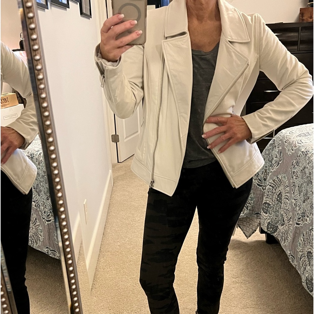 Dakota cream leather Jacket Moto size Medium